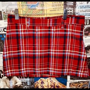 Red plaid Abercrombie & Fitch skirt